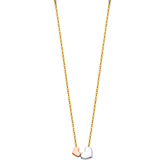 14KT REAL GOLD HEART NECKLACE