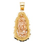 14KT REAL GOLD TWO-TONE VIRGIN MARY PENDANT