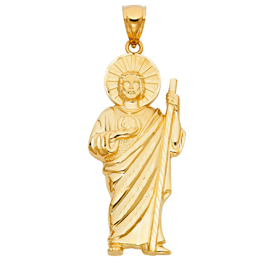 14KT REAL GOLD SAINT JUDE THADDEUS PENDANT