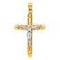 14kt Real Gold Crucifix With White Gold