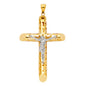 14kt Real Gold Crucifix With White Gold