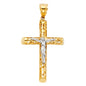 14kt Real Gold Crucifix With White Gold