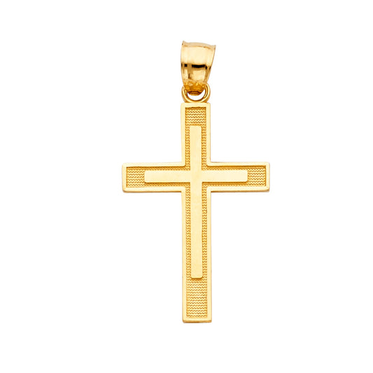 14KT REAL GOLD CROSS PENDANT UNISEX