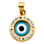 14KT REAL GOLD EVIL EYE PENDANT