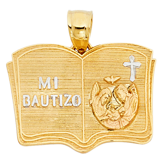 14KT REAL GOLD "MY FIRST BAPTISM" PENDANT FOR KIDS