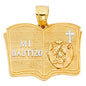 14KT REAL GOLD "MY FIRST BAPTISM" PENDANT FOR KIDS