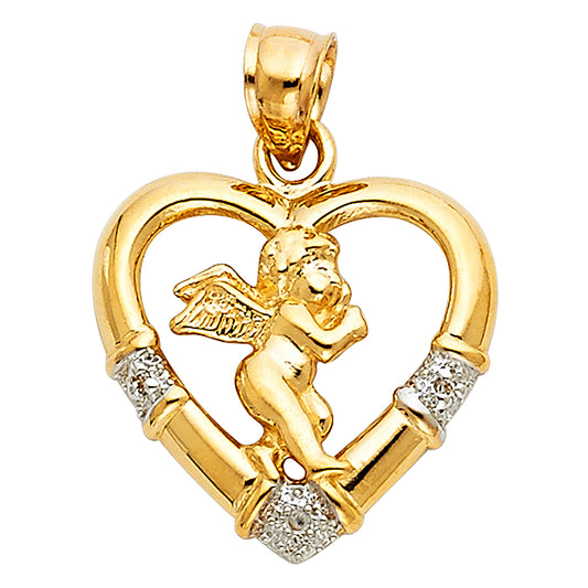 14KT REAL GOLD HEART PENDANT