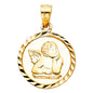 14KT REAL GOLD ANGEL PENDANT FOR KIDS