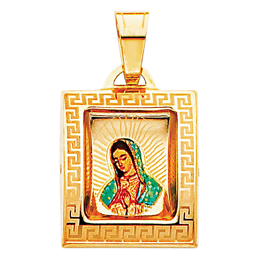 14KT REAL GOLD VIRGIN MARY PENDANT