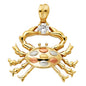 14KT REAL GOLD CRAB PENDANT