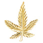 14kt Real Gold Weed Leaf