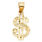14KT REAL GOLD $ SIGN PENDANT