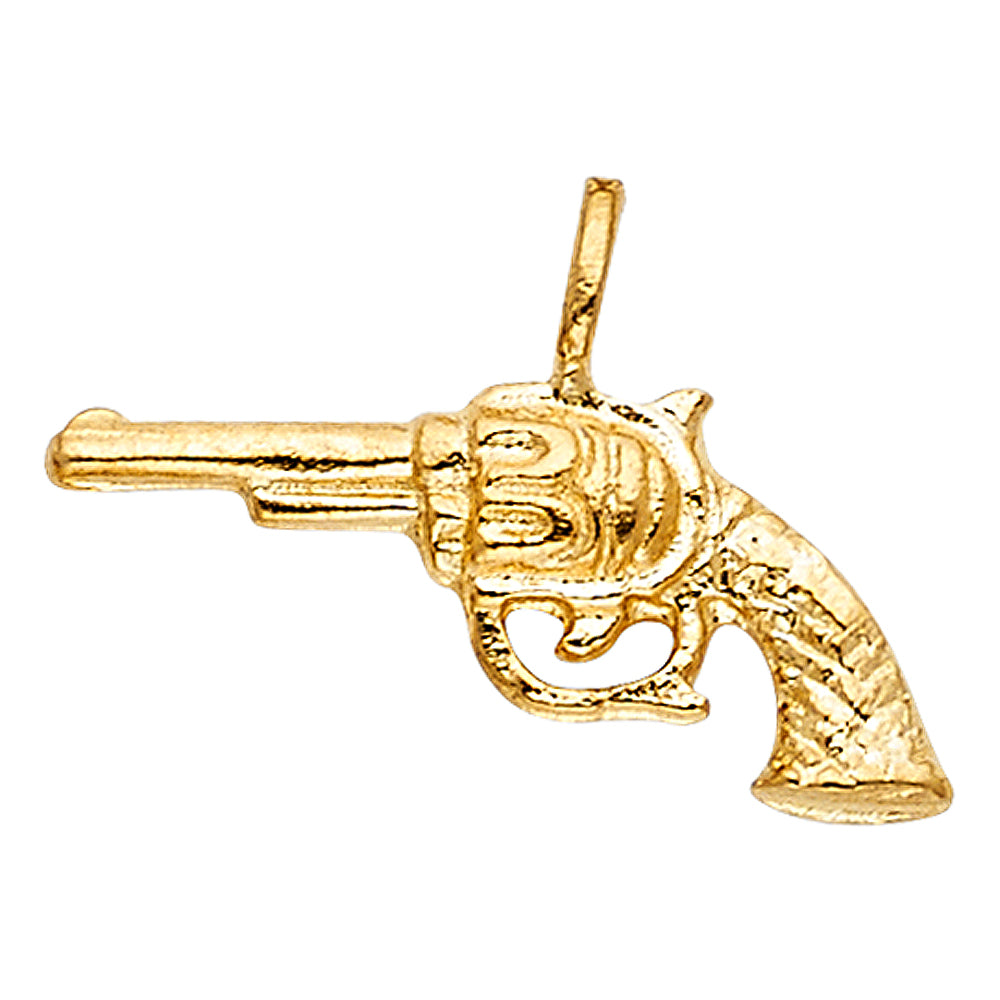 14KT REAL GOLD GUN STYLE PENDANT