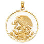 14kt Real Gold Eagle and Snake Coin