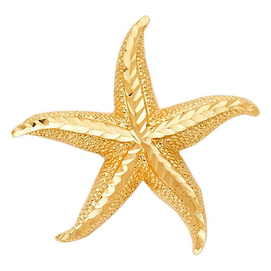 14kt REAL GOLD STARFISH PENDANT