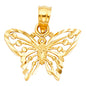 14KT REAL GOLD BUTTERFLY PENDANT