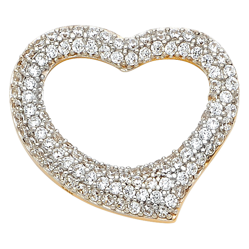 14KT REAL GOLD HEART PENDANT