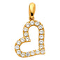 14KT REAL GOLD HEART PENDANT FOR WOMEN