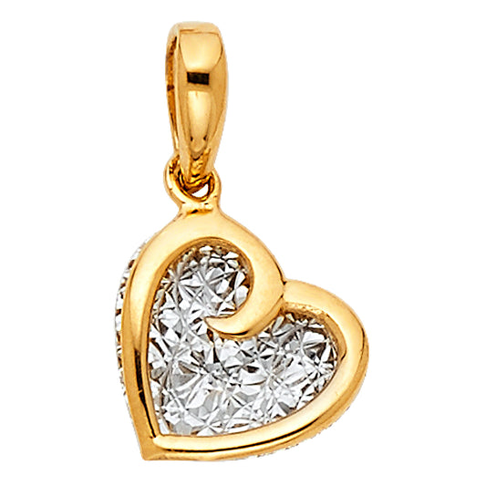 14KT REAL GOLD HEART PENDANT FOR WOMEN