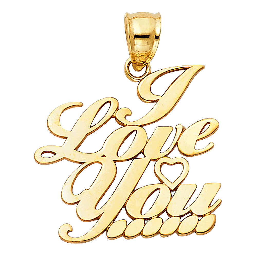 14KT REAL GOLD LOVE PENDANT