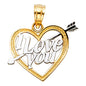 14KT REAL GOLD HEART LOVE PENDANT