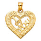 14KT REAL GOLD HEART PENDANT