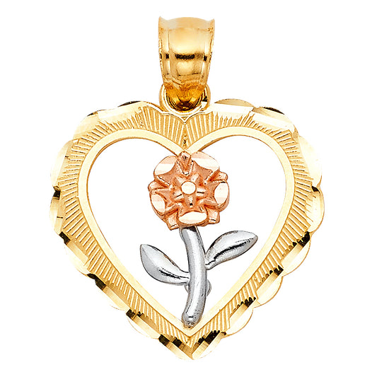 14KT REAL GOLD HEART PENDANT