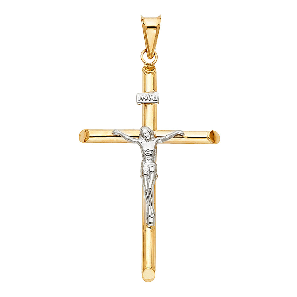 14KT REAL GOLD CRUCIFIX WITH A FIGURE OF JESUS