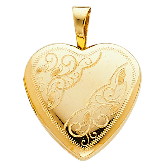 14KT REAL GOLD HEART PENDANT FOR WOMEN