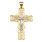 14kt Real Gold Crucifix with Cubic Zirconia