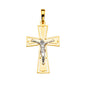 14KT Real Gold Unisex Crucifix Pendant