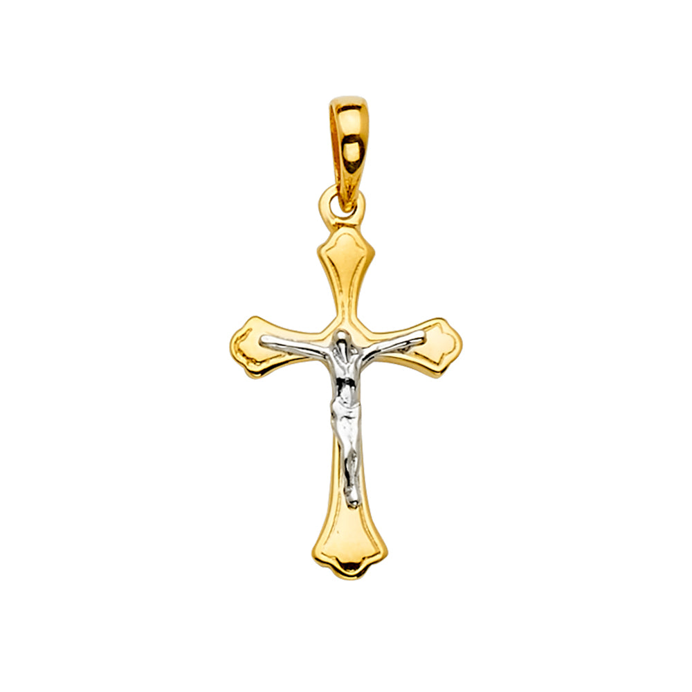 14KT Real Gold Unisex Crucifix Pendant