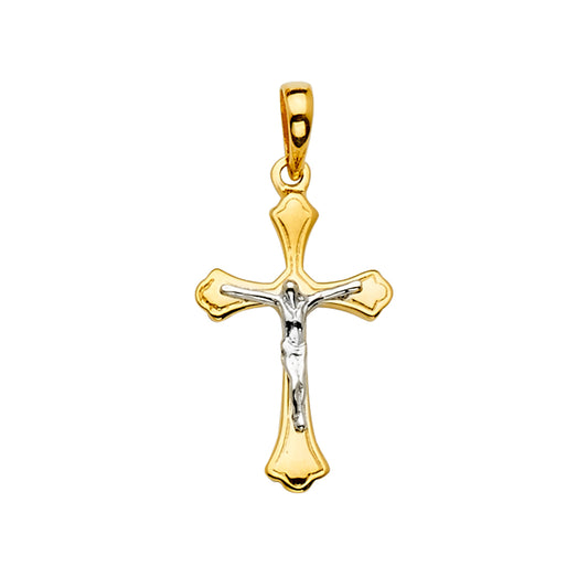 14KT Real Gold Unisex Crucifix Pendant