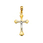 14KT Real Gold Unisex Crucifix Pendant