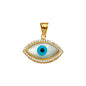 14KT REAL GOLD EVIL EYE PENDANT