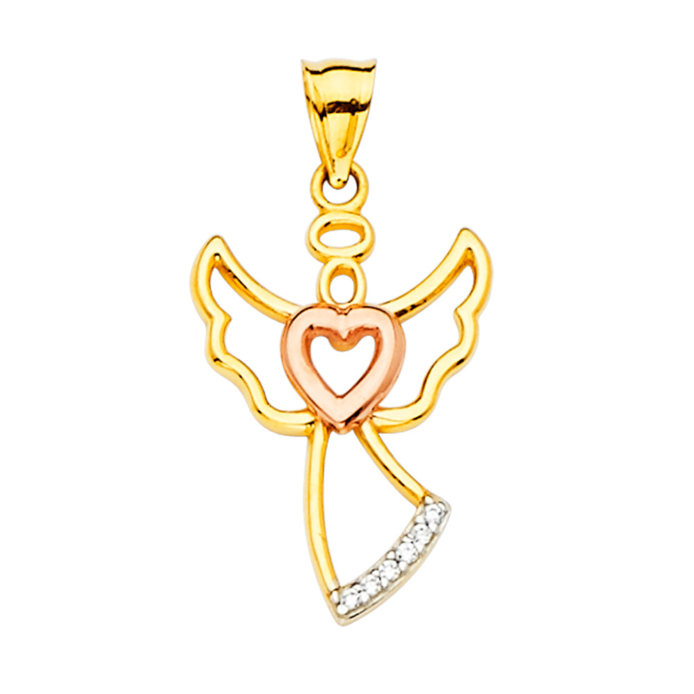 14KT REAL GOLD ANGEL PENDANT FOR KIDS