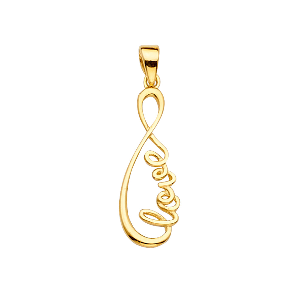 14KT REAL GOLD LOVE PENDANT FOR WOMEN