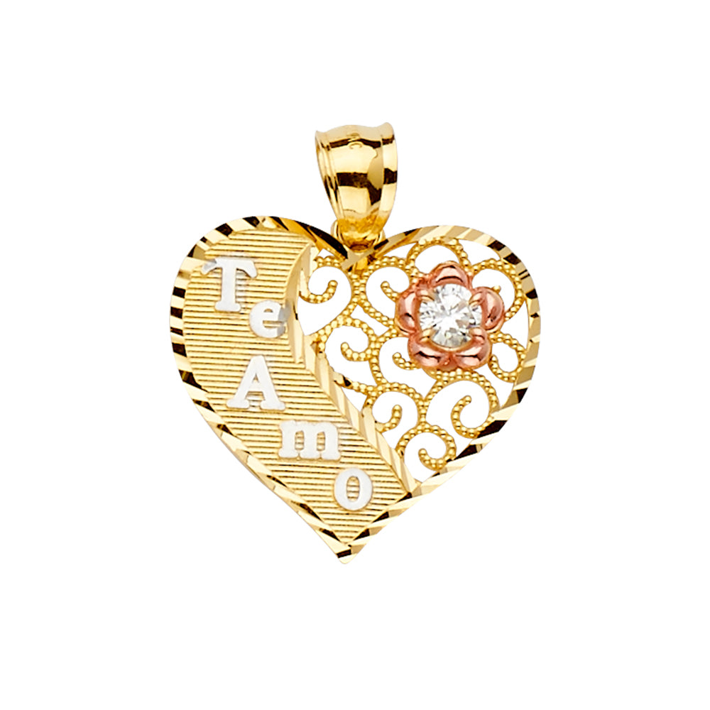 14KT REAL GOLD LOVE PENDANT FOR WOMEN