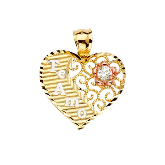 14KT REAL GOLD LOVE PENDANT FOR WOMEN