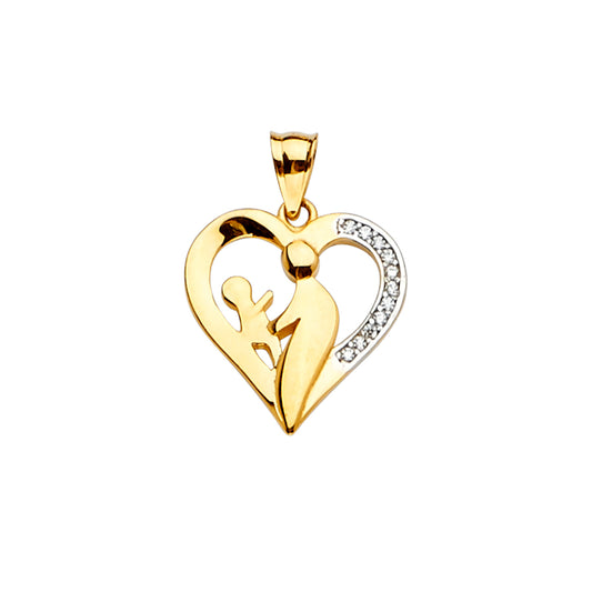 14KT REAL GOLD MOTHER PENDANT