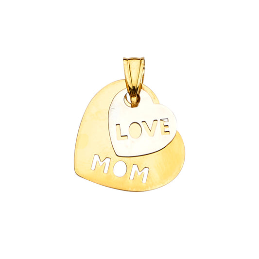 14KT REAL GOLD MOM PENDANT