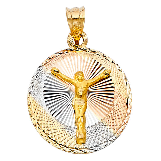 14KT REAL GOLD JESUS PENDANT UNISEX