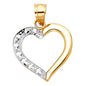 14KT REAL GOLD HEART PENDANT