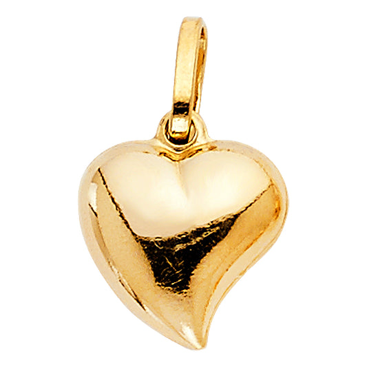 14KT REAL GOLD HOLLOW HEART PENDANT