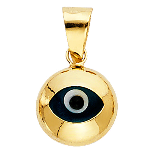 14KT REAL GOLD EVIL EYE PENDANT