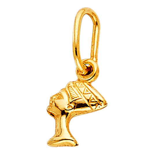 14kt Real Gold Queen Nefertiti Pendant