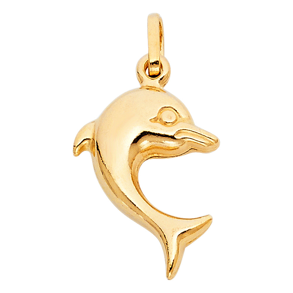14KT REAL GOLD DOLPHIN PENDANT