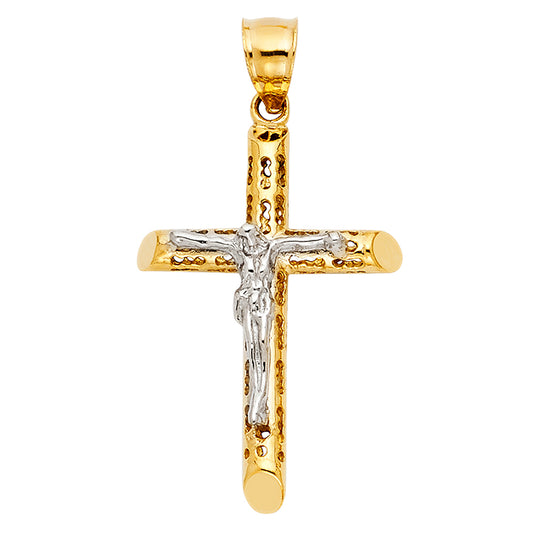 14KT REAL GOLD CRUCIFIX PENDANT UNISEX