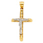 14kt Real Gold Crucifix With White Gold