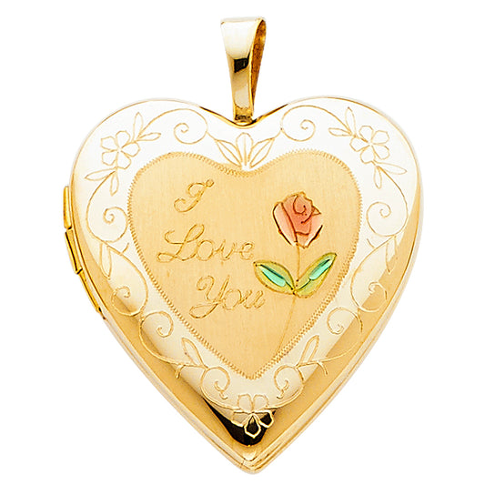 14KT REAL GOLD HEART PENDANT